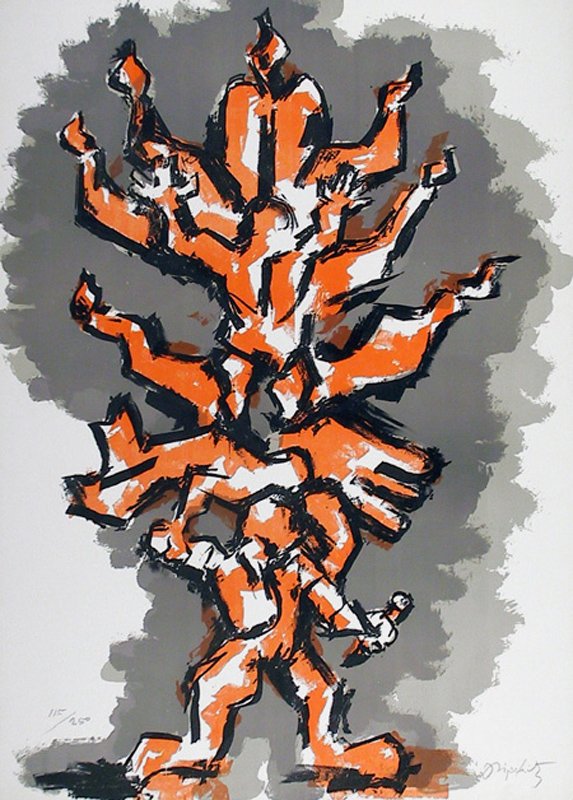 Jacques Lipchitz, Tree of Life - 2, Lithograph: Artist: Jacques Lipchitz, Lithuanian (1891 - 1973) Title: Tree of Life - 2 Year: 1972 Medium: Lithograph, signed and numbered in pencil Edition: 250 Size: 26 in. x 18 in. (66.04 cm x 45.72 cm)