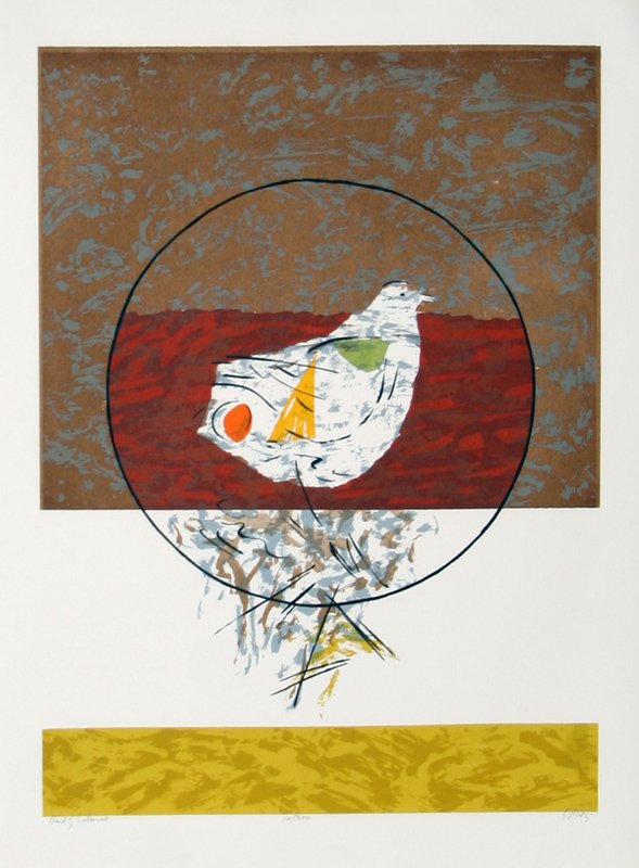 Seong Moy, Bird of Silence, Serigraph: Artist: Seong Moy, Chinese/American (1921 - ) Title: Bird of Silence Year: 1982 Medium: Serigraph, signed and titled in pencil Edition: 300 Size: 30 in. x 22 in. (76.2 cm x 55.88 cm)