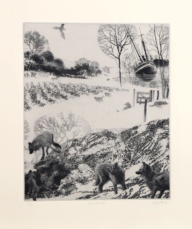 Peter Milton, Light Sweet Crude, Intaglio Etching: Artist: Peter Milton, American (1930 - ) Title: Light Sweet Crude Year: 1996 Medium: Intaglio Etching, signed and numbered in pencil Edition: 175 Image Size: 18 x 15 inches Size: 26 x 22 in. (66.04 x