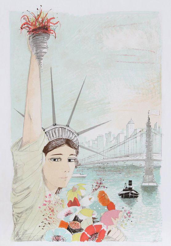 Charles Levier, Miss New York City, Lithograph: Artist: Charles Levier, French (1920 - 2003) Title: Miss New York City Year: circa 1980 Medium: Lithograph, signed and numbered in pencil Edition: 150 Size: 29 x 23 in. (73.66 x 58.42 cm)