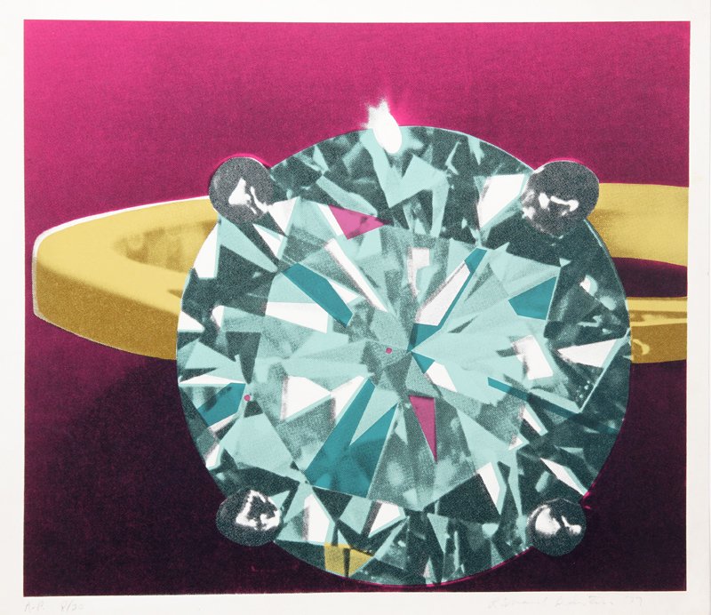 Richard Bernstein, Diamond, Silkscreen: Artist: Richard Bernstein, American (1939 - 2002) Title: Diamond Year: 1978 Medium: Silkscreen, signed and numbered in pencil Edition: 200, AP 30 Size: 26 in. x 30.5 in. (66.04 cm x 77.47 cm)