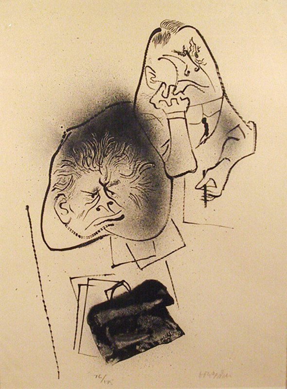 William Gropper, Lawyer and Client, Lithograph: Artist: William Gropper, American (1897 - 1977) Title: Lawyer and Client Year: circa 1970 Medium: Lithograph, signed and numbered in pencil Edition: 76/175 Size: 16 x 12 in. (40.64 x 30.48 cm)