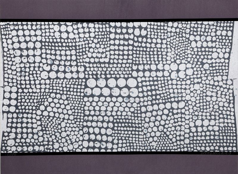 Paul Maxwell, Purple Pattern, Serigraph: Artist: Paul Maxwell, American (1925 - ) Title: Untitled - Purple Pattern Year: circa 1978 Medium: Serigraph, signed and numbered in pencil Edition: 100 Size: 29 x 39 in. (73.66 x 99.06 cm)