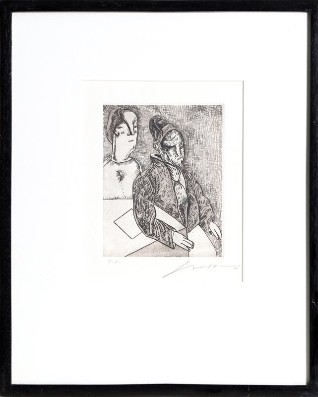 Jose Luis Cuevas, Untitled 6, Etching (1 of 1)