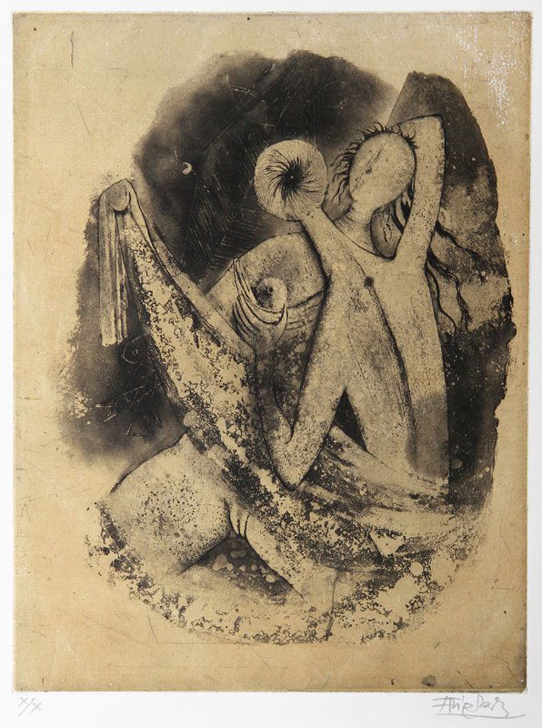 Johnny Friedlaender, Couple Embracing, Aquatint Etching (1 of 1)