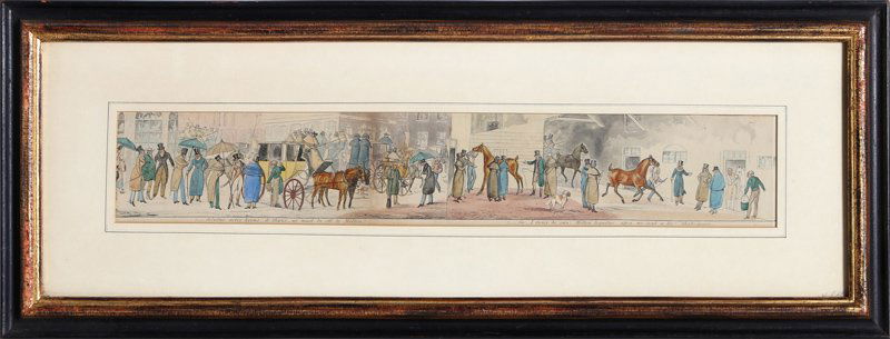 Henry Thomas Alken, Horse and Carriage - 1, Lithograph: Artist: Henry Thomas Alken, British (1785 - 1851) Title: Horse and Carriage - 1 Medium: Lithograph Size: 3.5 x 20.5 in. (8.89 x 52.07 cm) Frame Size: 10.25 x 27.5 inches