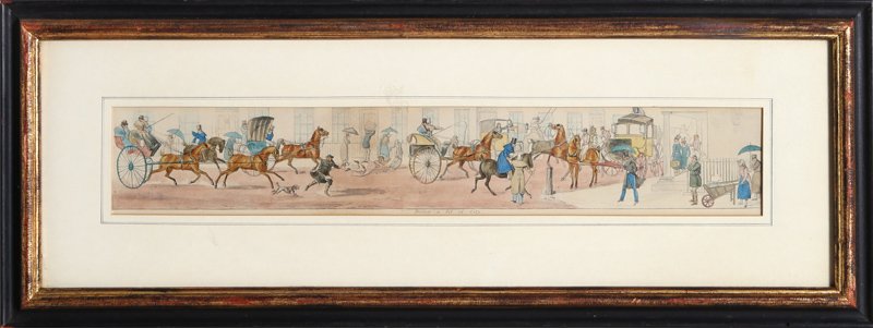 Henry Thomas Alken, Horse and Carriage - 4, Lithograph: Artist: Henry Thomas Alken, British (1785 - 1851) Title: Horse and Carriage - 4 Medium: Lithograph Size: 9.5 x 20.5 in. (24.13 x 52.07 cm) Frame Size: 10.25 x 27.5 inches