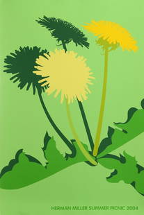 Stephen Frykholm, Dandelions, Herman Miller Summer: Artist: Stephen Frykholm, American (1942 - ) Title: Herman Miller Summer Picnic (2004) - Dandelions Year: 2004 Medium: Poster Size: 36 x 24 in. (91.44 x 60.96 cm)