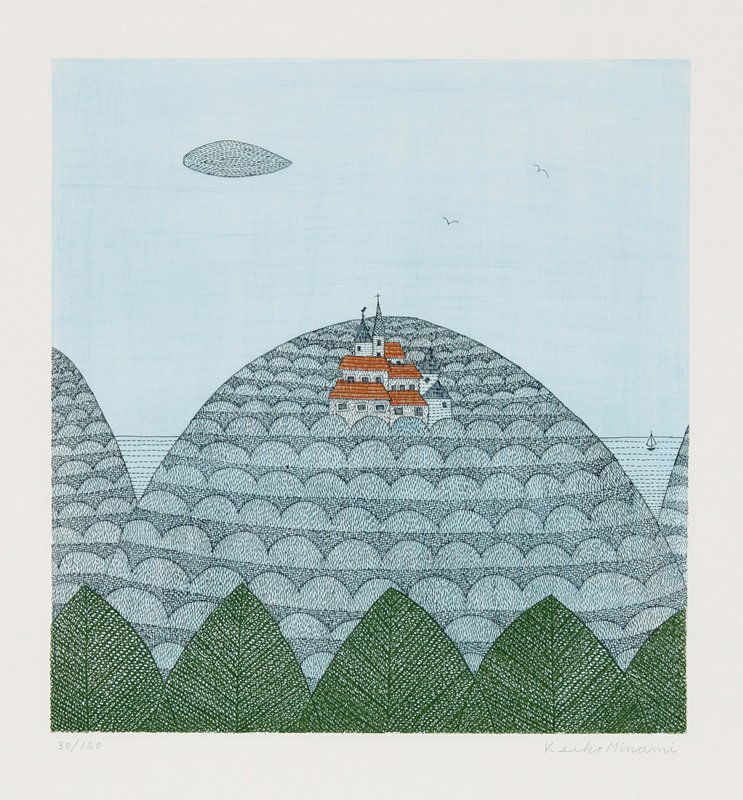Keiko Minami, Castle, Aquatint Etching (1 of 1)
