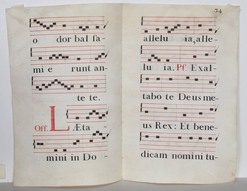 Four Hand-Painted Vellum Music Sheets Spanish (1 of 3)