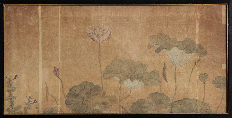 Japanese, Lotus Field, Watercolor and Drawing (1 of 1)
