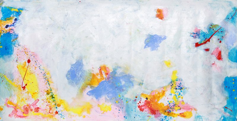 Isabel Gamerov, On the Beach, Painting: Artist: Isabel Gamerov, American (1943 - ) Title: On the Beach Year: 2012 Medium: Acrylic on Canvas, signed in marker Size: 27 in. x 51 in. (68.58 cm x 129.54 cm)