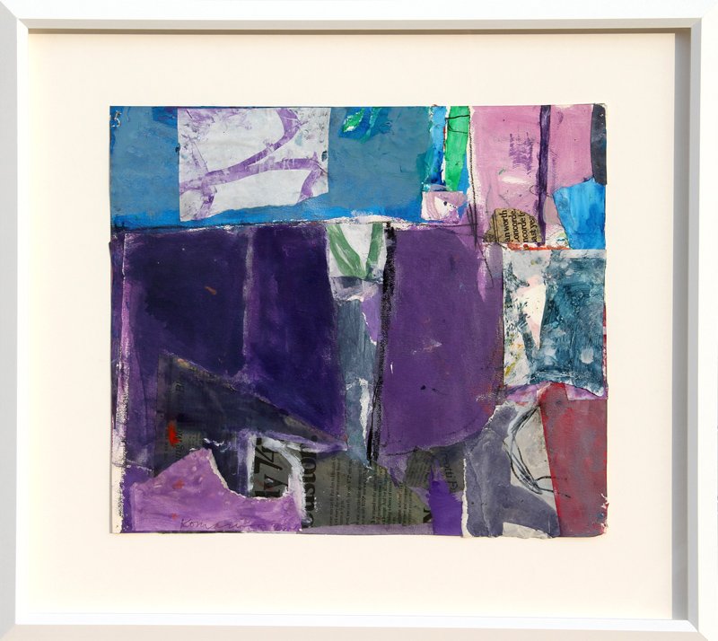 Gary Komarin, Collage Series XII, Acrylic and Collage: Artist: Gary Komarin, American (1951 - ) Title: Collage Series XII Year: 1979 Medium: Acrylic and Collage on Paper, signed and dated Size: 15 in. x 17 in. (38.1 cm x 43.18 cm) Frame Size: 21.5 x 23 in
