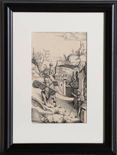 Mair von Landshut, Samson Portant la Porte de la Ville: Artist: Mair von Landshut, After by Amand Durand, German (1450 - 1504) Title: Samson Portant la Porte de la Ville de Gaza Medium: Heliogravure Image Size: 9.5 x 5.75 inches Size: 10.5 x 6.25 in. (26.6