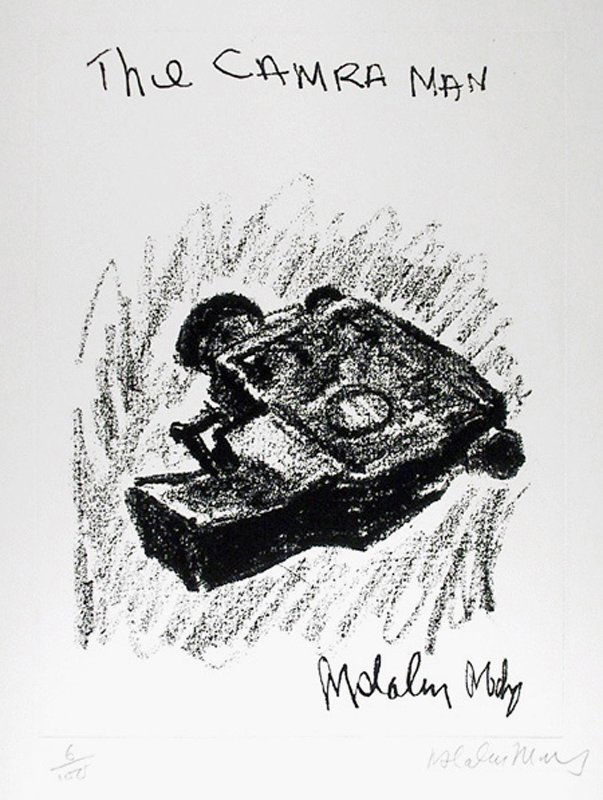 Malcolm Morley, The Camra Man, Etching: Artist: Malcolm Morley, British (1931 - ) Title: The Camra Man Year: circa 1980 Medium: Etching, signed and numbered in pencil Edition: 100 Size: 30 in. x 22.5 in. (76.2 cm x 57.15 cm)