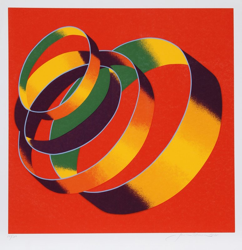 Jack Brusca, Revolution, Serigraph: Artist: Jack Brusca, American (1939 - 1993) Title: Revolution Year: 1978 Medium: Serigraph, signed and numbered in pencil Edition: 200, AP 30 Image Size: 24 x 24 inches Size: 27 in. x 26 in. (68.58 cm