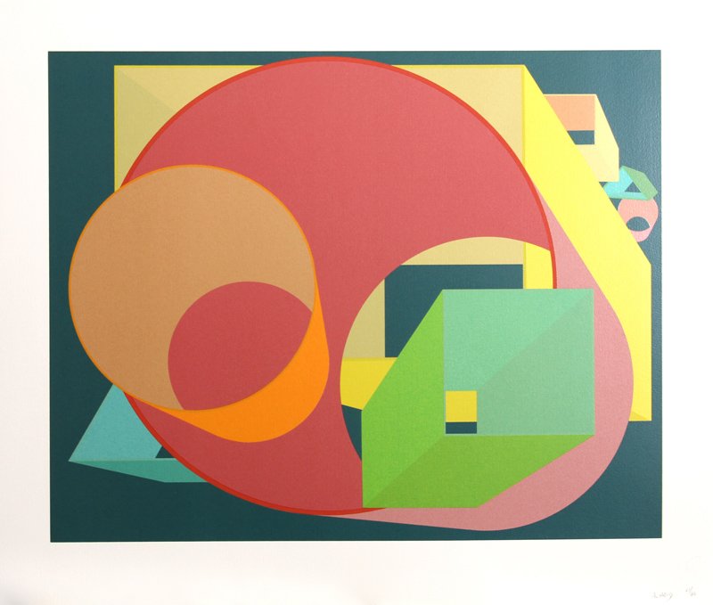 Al Held, Scholes I, Silkscreen: Artist: Al Held, American (1928 - 2005) Title: Scholes I Year: 1991 Medium: Silkscreen, signed and numbered in pencil Edition: 61/80 Image Size: 23 x 29 inches Size: 29 x 34 in. (73.66 x 86.36 cm)