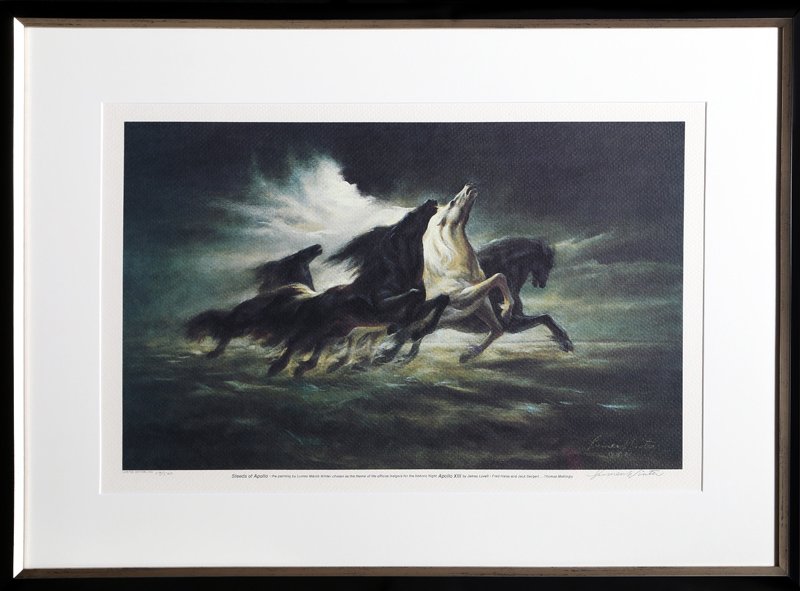 Lumen Martin Winter, Steeds of Apollo (Apollo XIII): Artist: Lumen Martin Winter, American (1908 - 1982) Title: Steeds of Apollo (Apollo XIII) Year: 1981 Medium: Lithograph, signed and numbered in pencil Edition: 500 Image Size: 14 x 22 inches Size: 20
