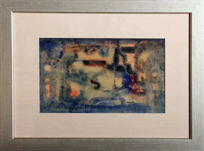 Ralph M. Rosenborg, Elemental Form #10, Gouache: Artist: Ralph M. Rosenborg, American (1913 - 1992) Title: Elemental Form #10 Year: 1942 Medium: Gouache on Paper, signed l.r. Size: 9.5 x 15.5 in. (24.13 x 39.37 cm) Frame Size: 18.5 x 24.5 inches