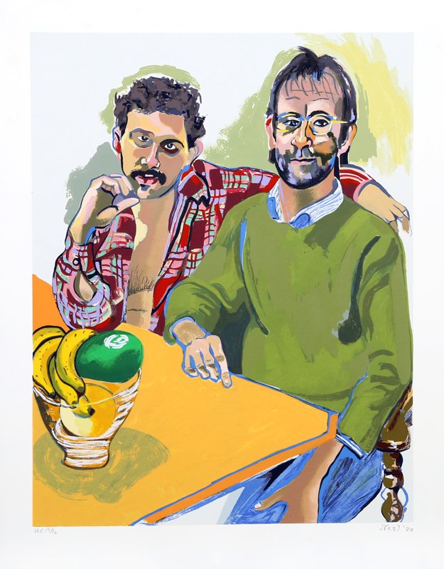 Alice Neel, Men from Rutgers, Lithograph (1 of 1)