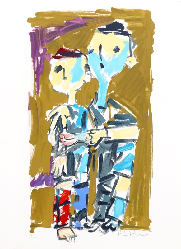Pinchas Litvinovsky, Two Boys, Lithograph (1 of 1)