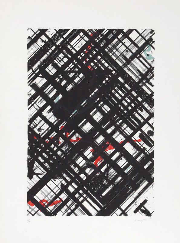 Ed Moses, untitled 3, Lithograph: Artist: Ed Moses, American (1926 - ) Title: untitled 3 Year: 1989 Medium: Lithograph, signed and numbered in pencil Edition: 21/25 Image Size: 23.5 x 16 inches Size: 33 x 25 in. (83.82 x 63.5 cm)