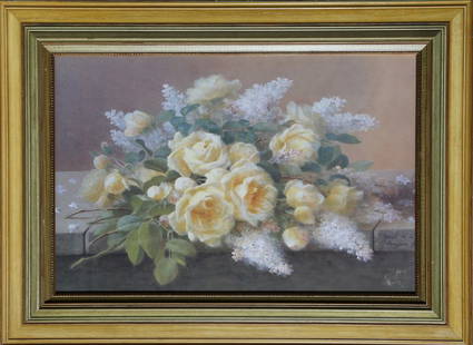 Raoul de Longpre, Flowers, Poster: Artist: Raoul de Longpre, French (1859 - 1911) Title: Flowers Medium: Poster Image Size: 15 x 23 inches Frame Size: 22 x 31 inches