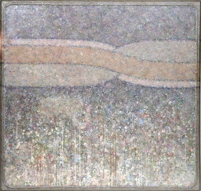 Elwood Howell, Benders Fog Fold Sweep, Oil Painting: Artist: Elwood Howell, American (1933 - ) Title: Benders Fog Fold Sweep Year: 1976 Medium: Oil on Canvas, signed l.r. Size: 50 x 50 in. (127 x 127 cm)