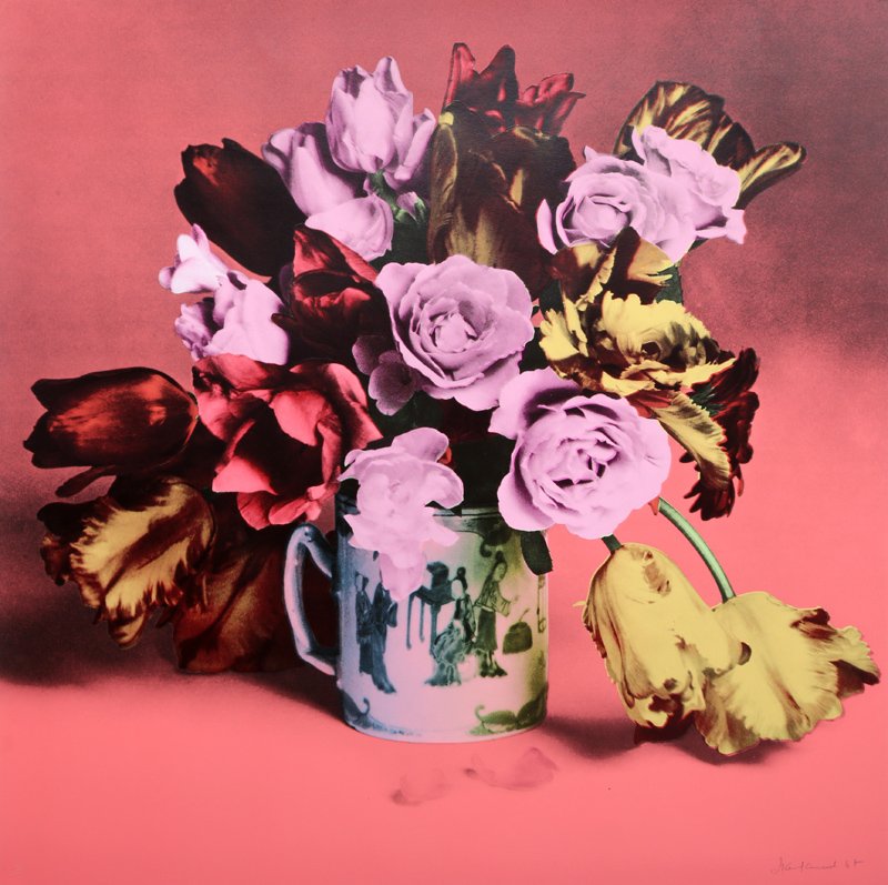 Francesco Scavullo, Roses and Tulips in Chinese Mug (1 of 1)
