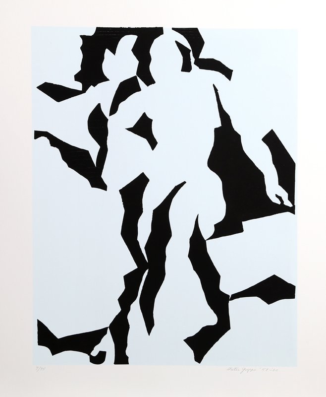 Peter Grippe, Positive 2, Silkscreen: Artist: Peter Grippe, American (1912 - 2002) Title: Positive 2 Year: 1960 Medium: Silkscreen, signed and numbered in pencil Edition: 4/75 Image Size: 26 x 20.25 inches Size: 34 x 28.5 in. (86.36 x 72.