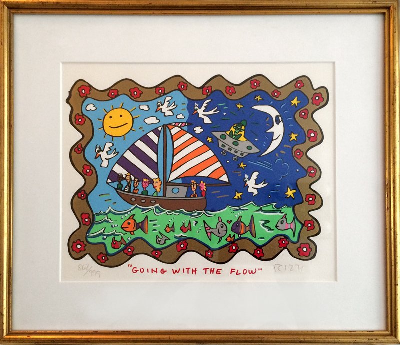James Rizzi, Going with the Flow, Lithograph (1 of 1)