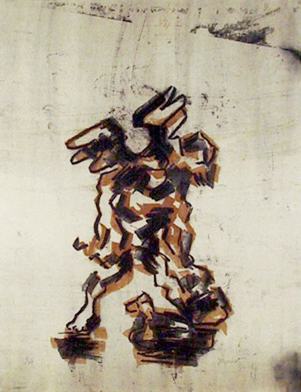 Jacques Lipchitz, Untitled 1, Lithograph: Artist: Jacques Lipchitz, Lithuanian (1891 - 1973) Title: Untitled 1 Year: 1972 Medium: Lithograph, signed and numbered in pencil Edition: 60 Size: 28 in. x 22 in. (71.12 cm x 55.88 cm)