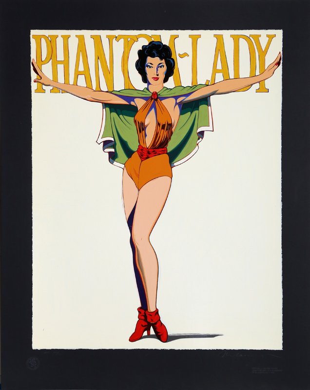 Mel Ramos, Phantom-Lady (Black), Serigraph (1 of 1)