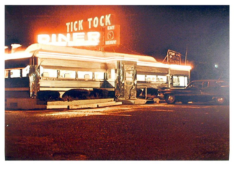 John Baeder, Tick Tock Diner, Silkscreen: Artist: John Baeder, American (1938 - ) Title: Tick Tock Diner Year: 1980 Medium: Silkscreen on Somerset Paper, signed and numbered in pencil Edition: 250, 30 AP Size: 22 x 30 in. (55.88 x 76.2 cm)