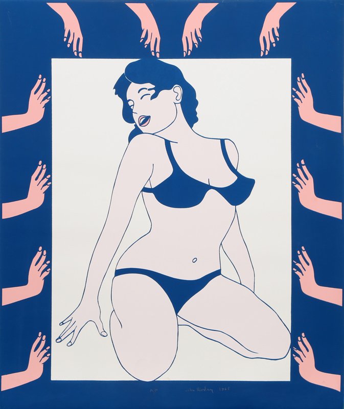 John Wesley, Maiden, Silkscreen: Artist: John Wesley, American (1928 - ) Title: Maiden Year: 1965 Medium: Silkscreen, signed, numbered and dated in pencil Edition: 41/200 Size: 24 x 20 in. (60.96 x 50.8 cm)