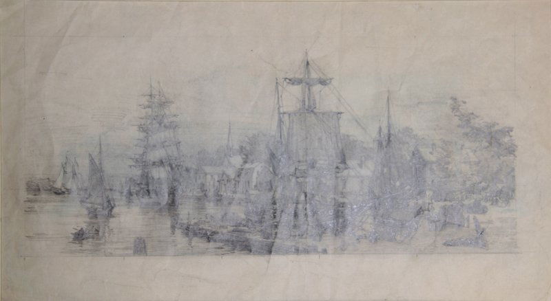 Carl Evers, Study for Mystic Seaport, Connecticut (1 of 1)