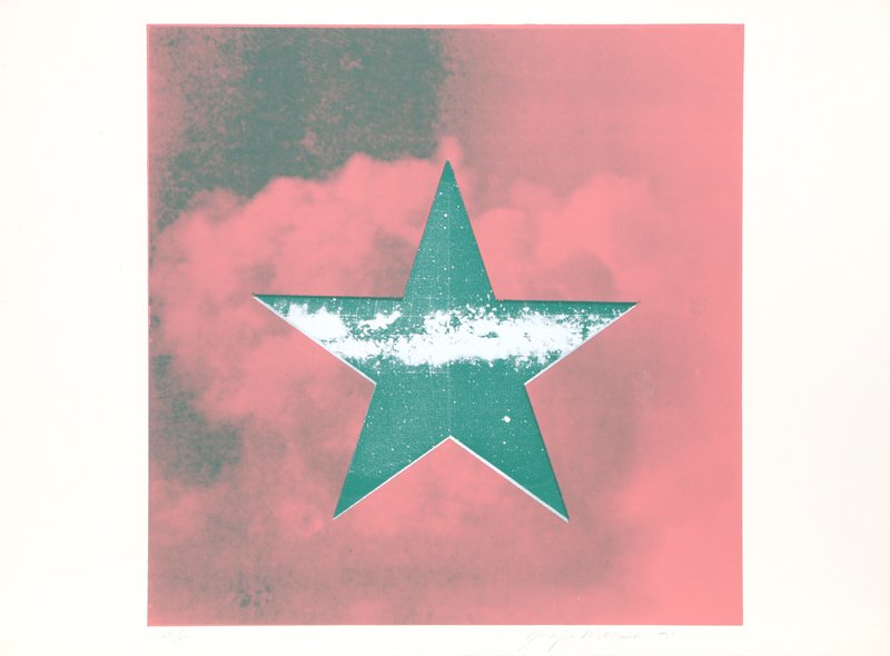 Joaquin Mercado, Estrella Verde sobre Rosa, Silkscreen (1 of 1)