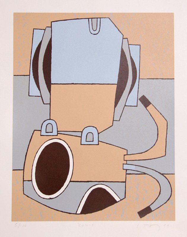 David Storey, Bonix, Lithograph: Artist: David Storey, American (1948 - ) Title: Bonix Year: 1999 Medium: Lithograph, Signed and Numbered in Pencil Edition: 100 Size: 23 in. x 17 in. (58.42 cm x 43.18 cm)