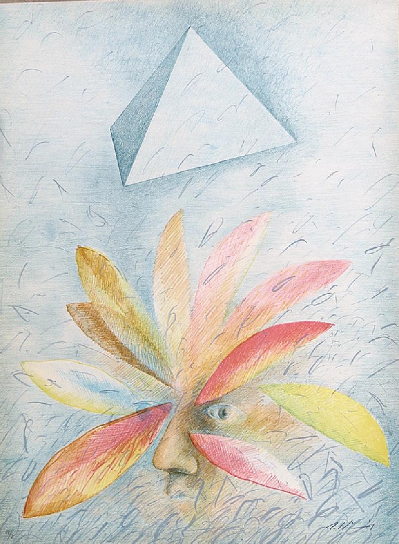 Robert Llimos, Manh 2, Lithograph: Artist: Robert Llimos, Spanish (1943 - ) Title: Manh 2 Year: circa 1980 Medium: Lithograph, signed and numbered in pencil Edition: 14/75 Size: 30 x 22 in. (76.2 x 55.88 cm)