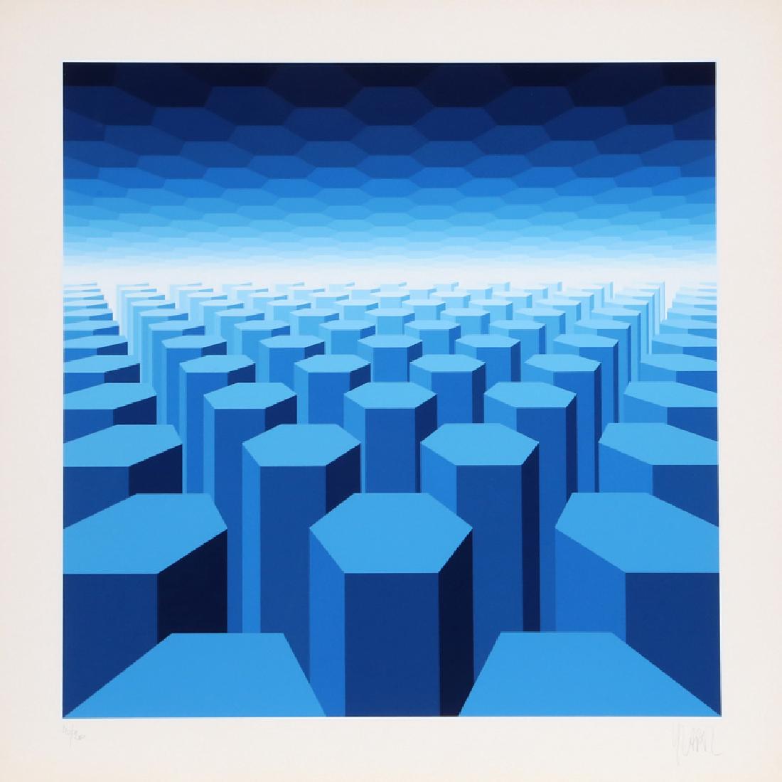 Jean-Pierre Vasarely (aka Yvaral), 50 Shades of Blue, (1 of 1)