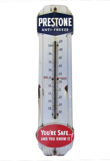 Porcelain Prestone Anti-Freeze Thermometer (1 of 1)