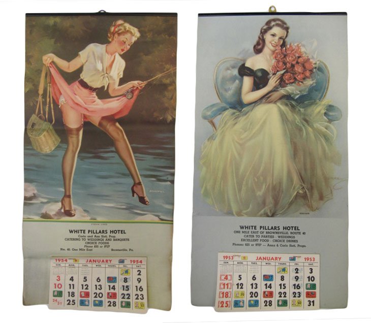 1953-54 Pin Up Girl Calendars (1 of 1)