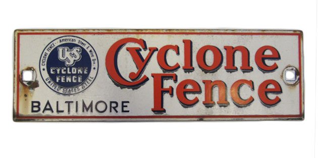Cyclone Fence  Sign (1 of 1)