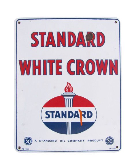 Standard White Crown Gasoline Advertising Sign (1 of 2)