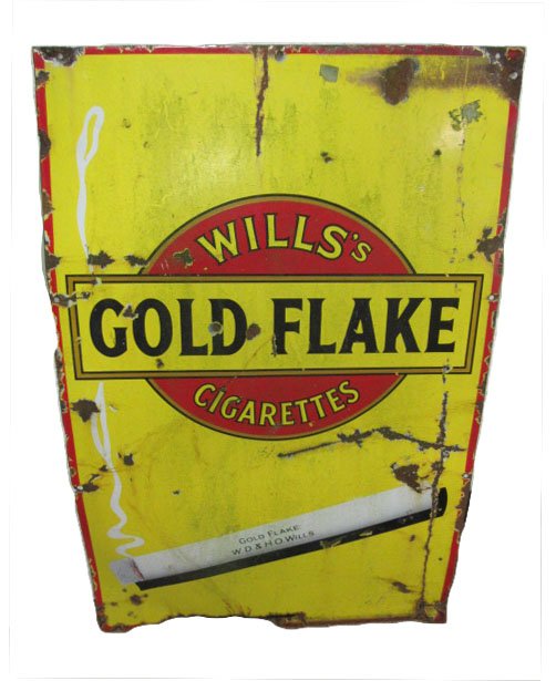 Wills's Gold Flake Cigarette Sign (1 of 2)