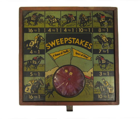 1930's Sweepstakes Dice Gambling Table-top Game (1 of 3)