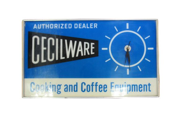Cecilware Cooking & Coffee Equipment Advertising Clock (1 of 1)