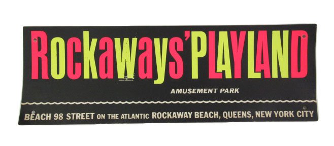 Rockaways Playland Cardboard Amusement Park Sign (1 of 1)