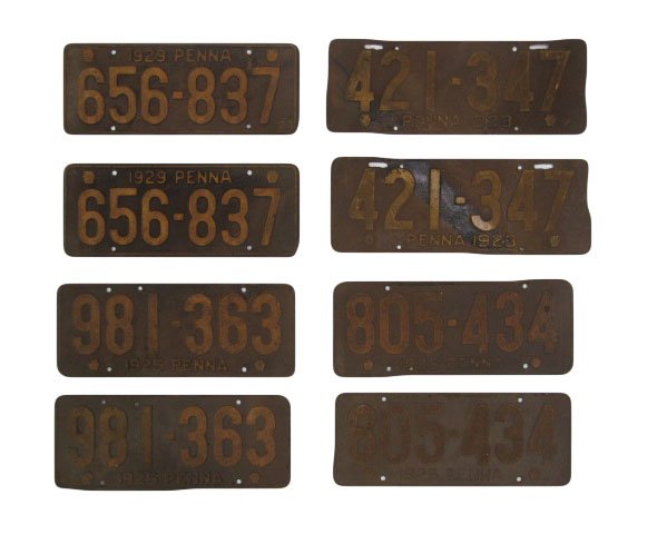 Lot of 8 Pennsylvannia License Plates from the 1920's (1 of 1)