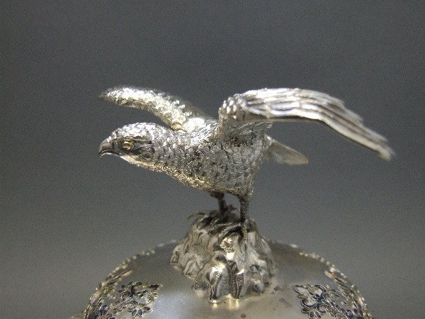 Japanese Silver & Shibayama Covered Vase 19th C. - 3